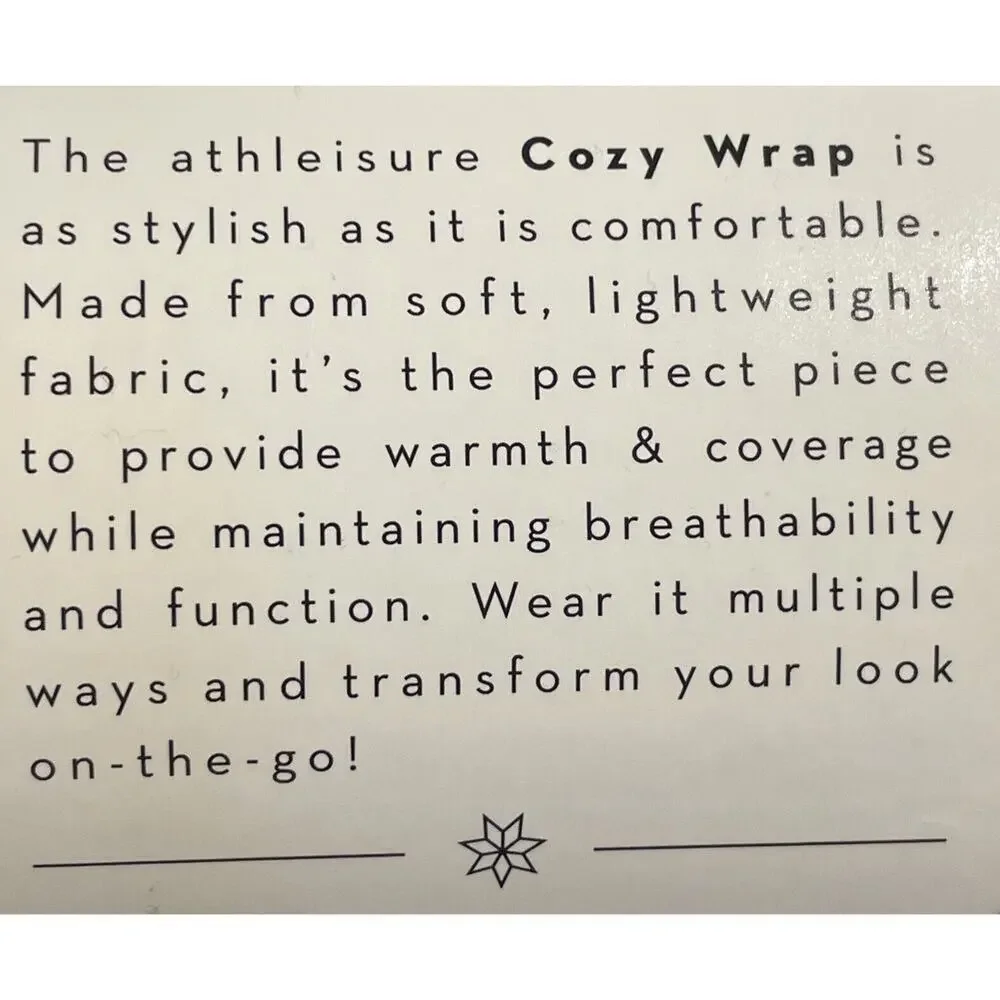 Balance Collection Cozy Wrap NWT BLK MSRP $50 Cardigan Athleisure Travel…